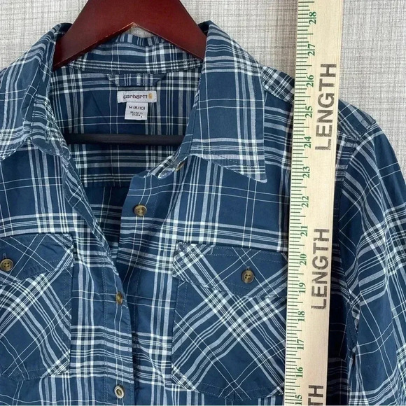 Carhartt Womens Size M Long Sleeve Button Down Shirt 2100 - Picture 2 of 7